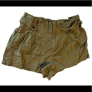 Rewash Linen Elastic Shorts with Zip